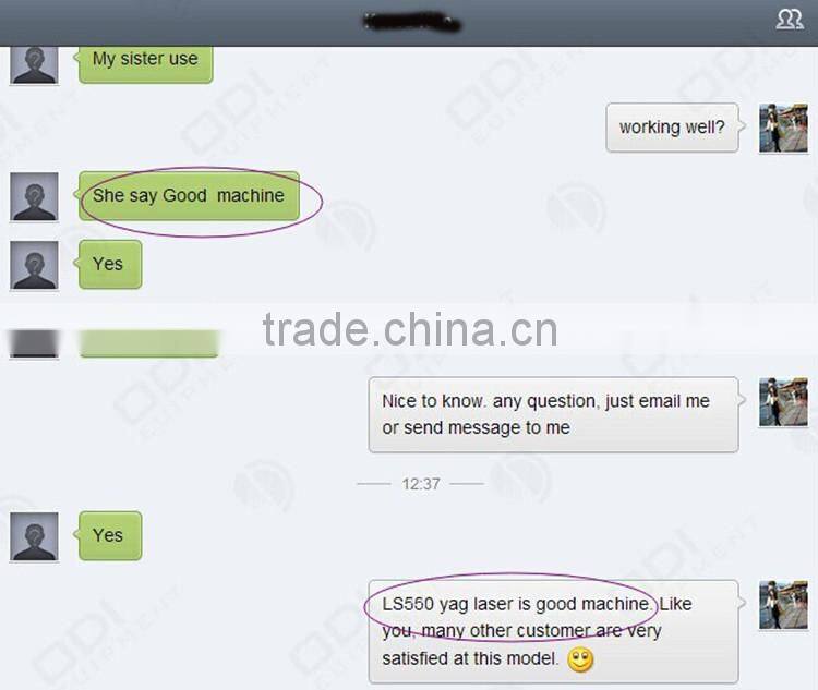 Touched screen q switch nd yag laser machine with Japan imported yag laser lamps