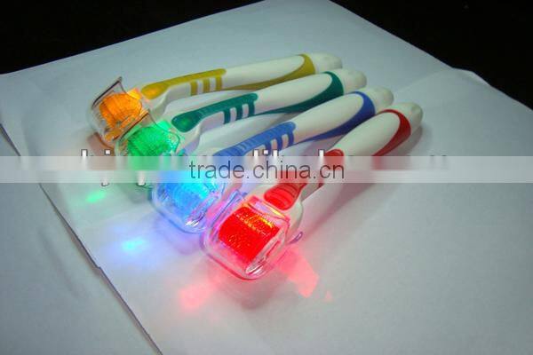 medical purpose vibrating led derma roller home use 1.5mm 540 needles titanium for all kinds of skin problems