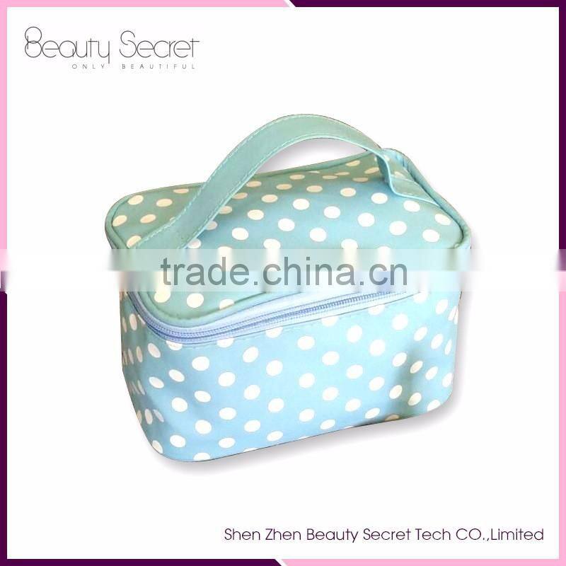 Custom brand logo travel makeup bag cosmetic case for lady women