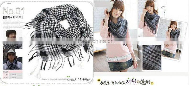 Cheap New Unisex Women Men Checked Arab Grid Neck Keffiyeh Palestine Scarf Wrap 2015 Hot Sale