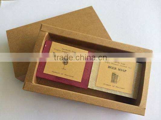 Beer and Wine Gift set. Natural soap with organic virgin coconut oil.