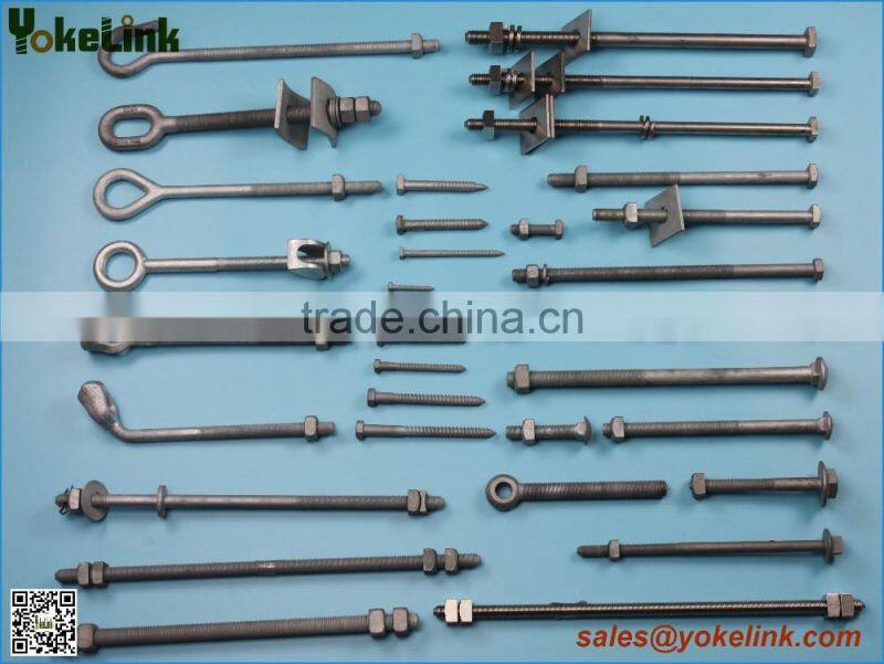 Carbon steel HDG Angle Thimbleye bolt