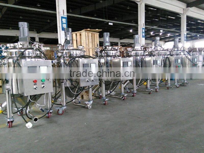 customized electric heating stainless steel liquid mixing tank with agitator/mixer