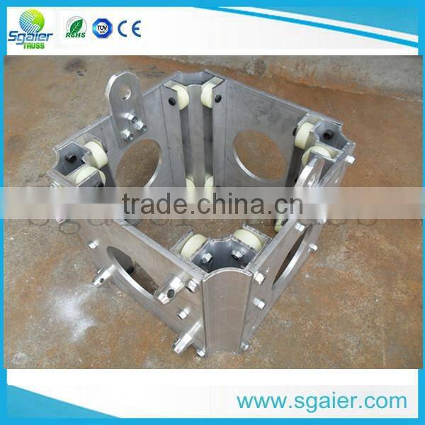 Sleeve block for lifting truss tower lighting elevator tower