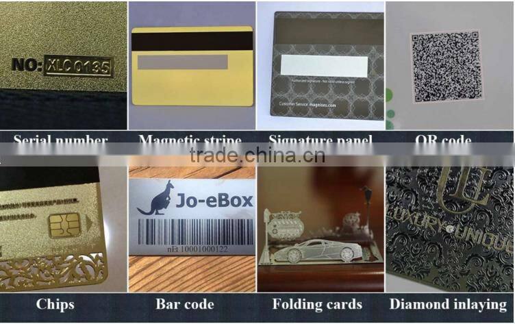 Unique Stainless Steel Black Metal Card