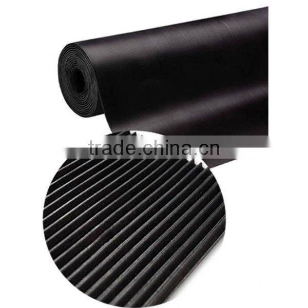 Corrugated Fine ribbed rubber sheet roll 3mm