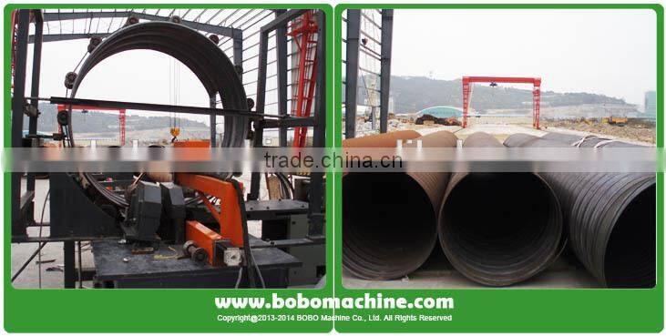 Spiral corrugated steel culvert tube making machine
