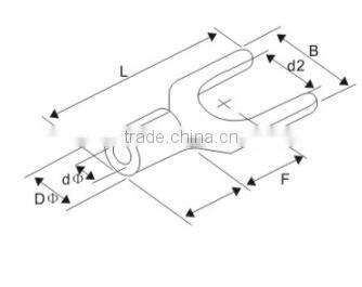 HEIGHT hot sale TU fork Bare End Terminal/Insulated Terminal with High Quality
