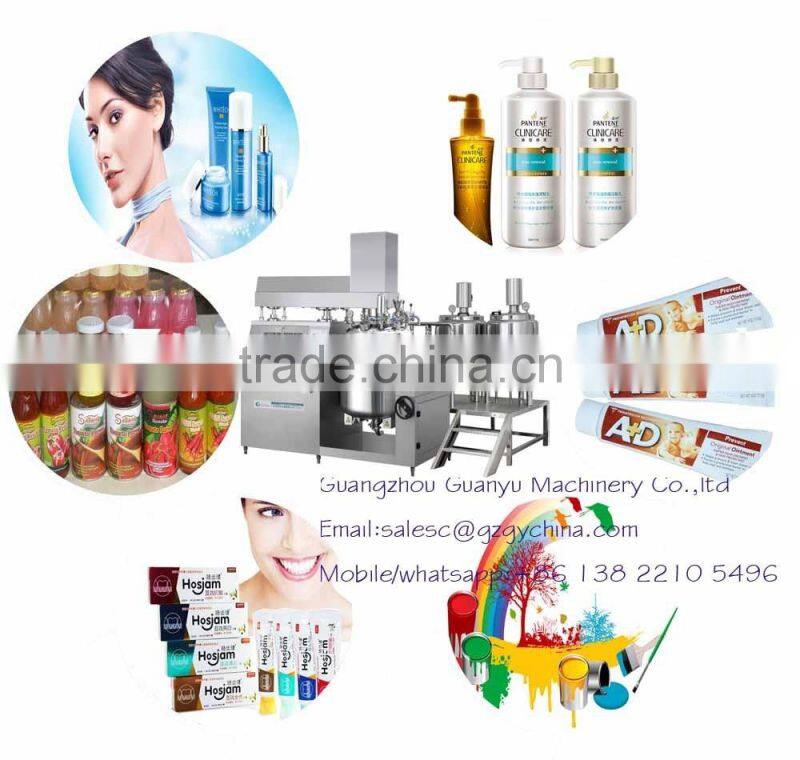 stainless steel vacuum homogenizing mixer for cometics mixing and emulsifying mixer