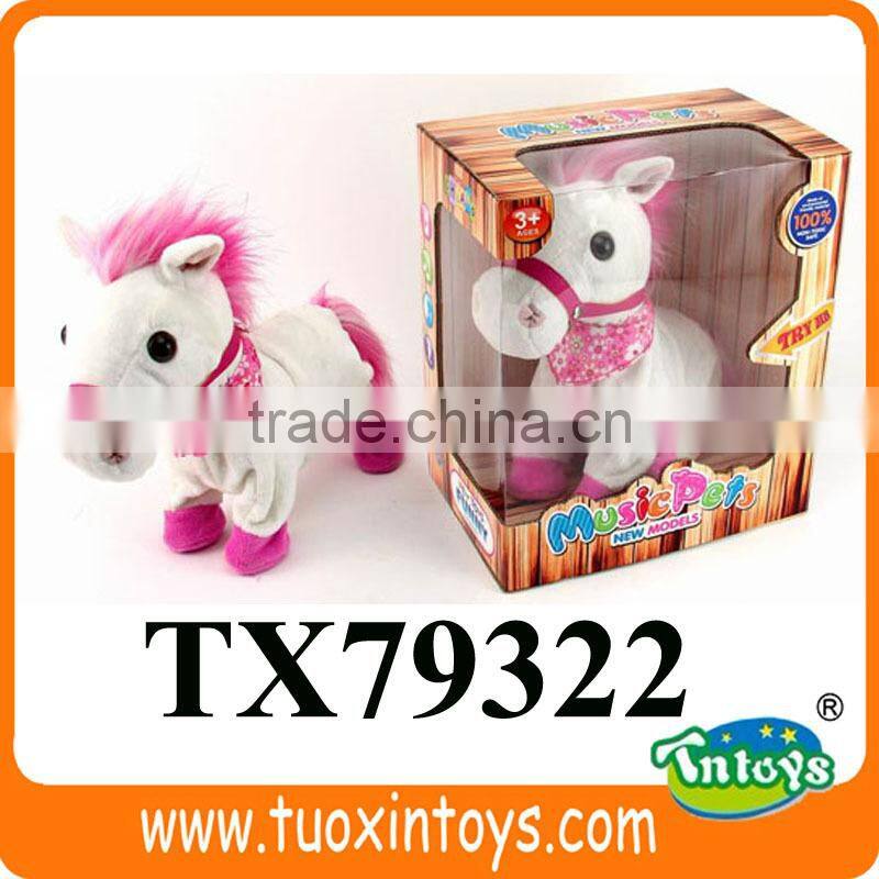 cheap plastic plush horse toys for girls