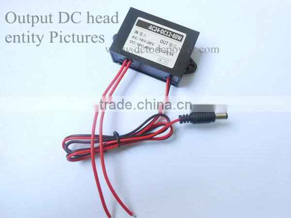 AC-DC 24V turn 12V5A monitor power AC24V turn DC12V3A 4A 5A buck power converter