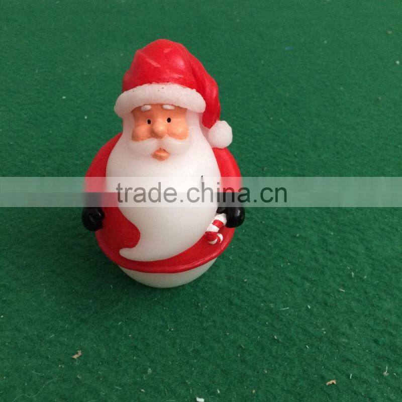 santa led flameless flicking candle christmas gift glow flicking candle led real wax flameless candle for christmas deoction