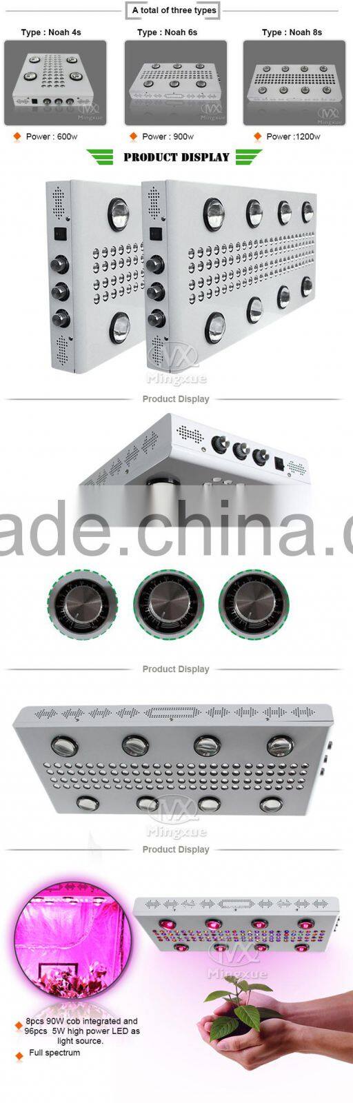 Hydroponics System 1200W LED Grow Light,Indoor Hydroponic Growing Kit