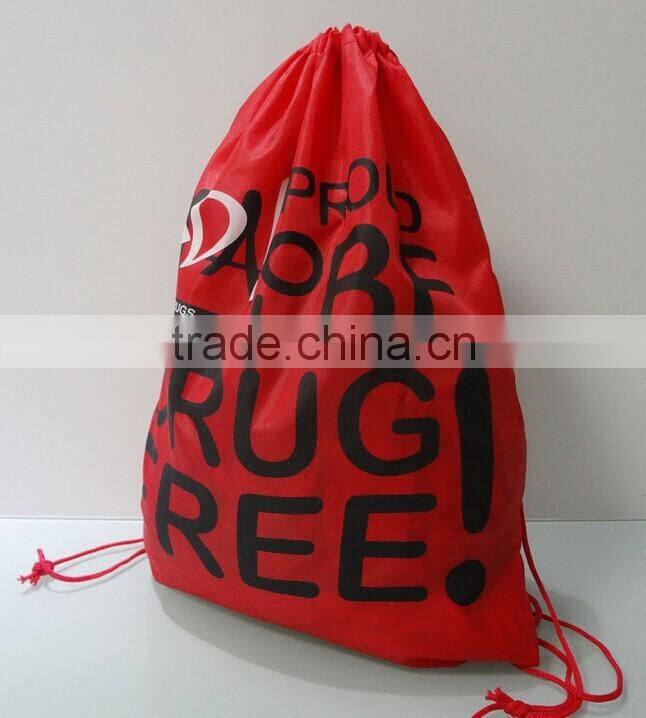 New custom polyester foldable drawstring beach bag