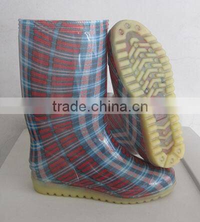 leopard print pvc woman boot