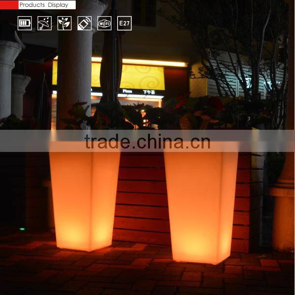 outdoor led luminous planter pots /wholesale