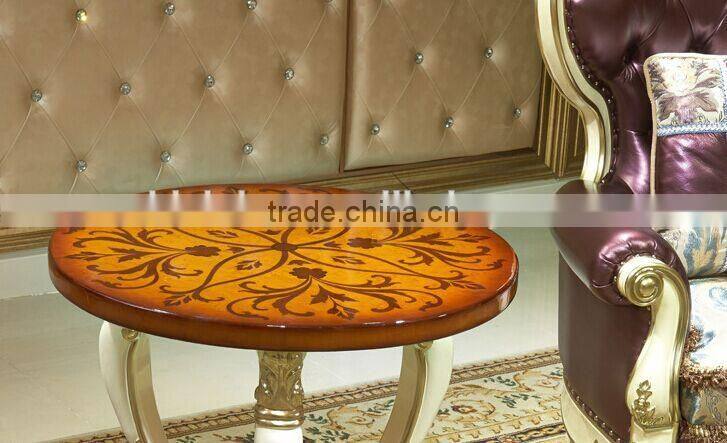 European Style Luxury Coffee Table, Beautiful Painting Wooden Tea Table, Fashionable Little Round Table (BF01-ML043)