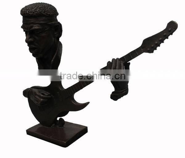 Cast Metal Bronze Art Male Bust Statue