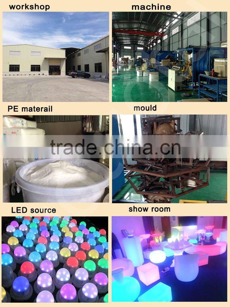 rechargeable 16 color change illuminated led bar chair