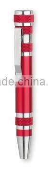 Aluminium mini tool 6 accessories pen shaped multitool