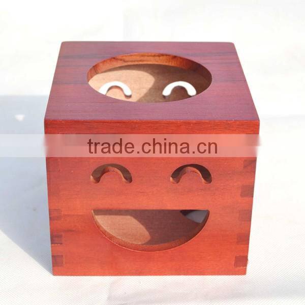 Customize Exquisite Openwork Carving Wooden Napkin Box, Desk Square Tissue Box