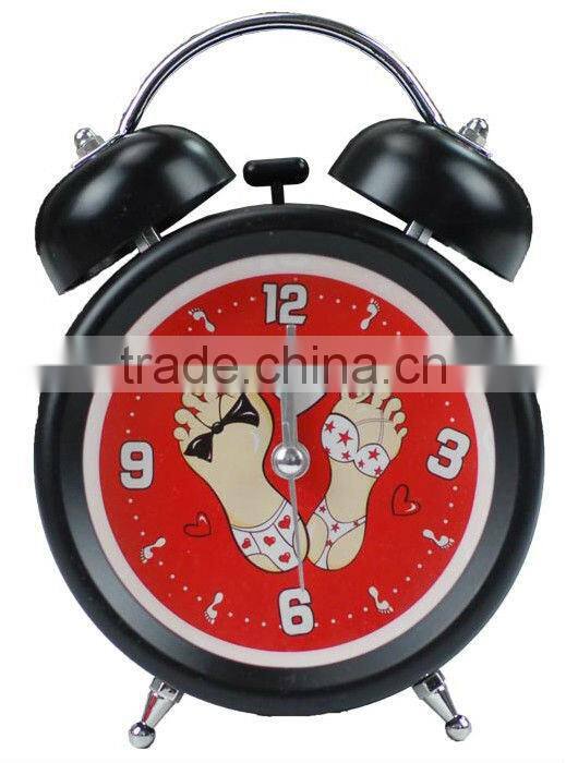 Creative large twin bell alarm clock