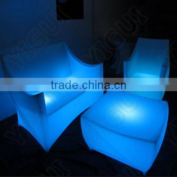 Plastic Modern full color Plastic LED Lighted Bar Sofa for nightclub