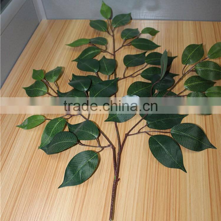 2016 wholesale artificial leaves white banyan artificial leaves for decoration artificial big green leaves