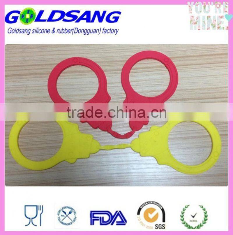 colorful sexy toy for couple Silicone Handcuffs