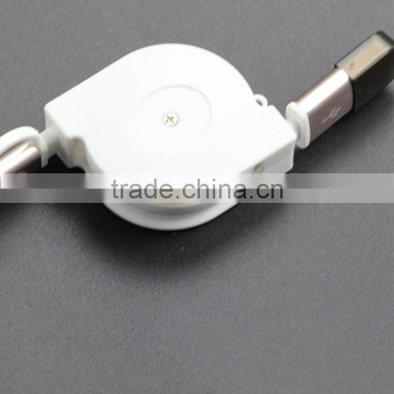 2in1 Retractable Universal Android&iOS Light to USB Charging Cord Tangle-free Charger