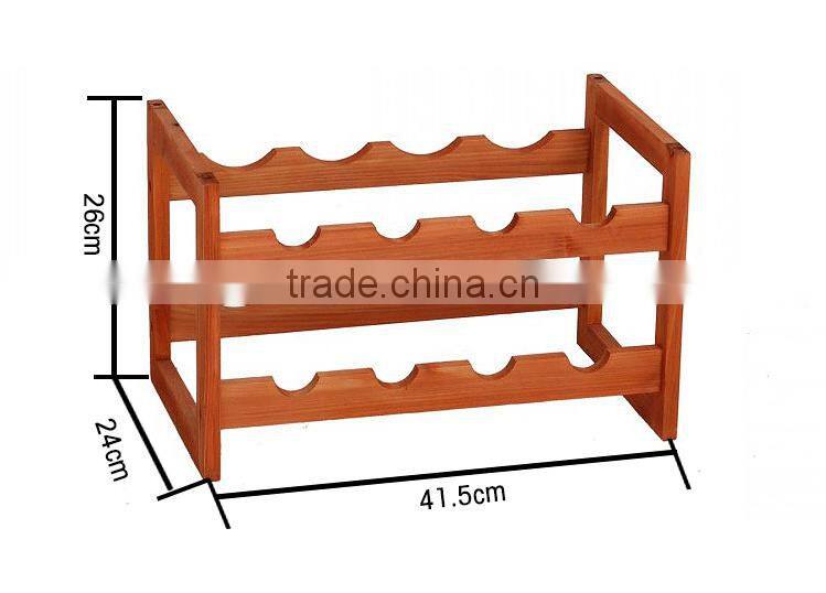 Natural pine Wine Storage Shelf Wine Rack Natural Bamboo Wine Rack/Bamboo Wine Bottle Holder,black and carbonized