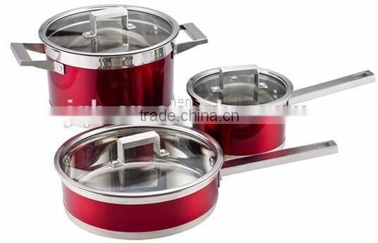 6pcs induction based stainless steel cookware set
