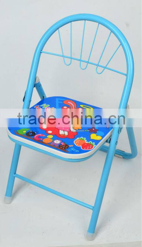metal tube and plastic plate foldable child chair