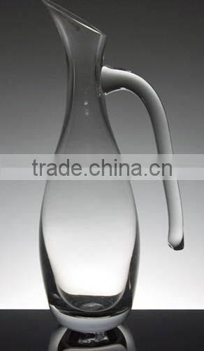 wholesale hand blown clear polish crystal red glass decanter