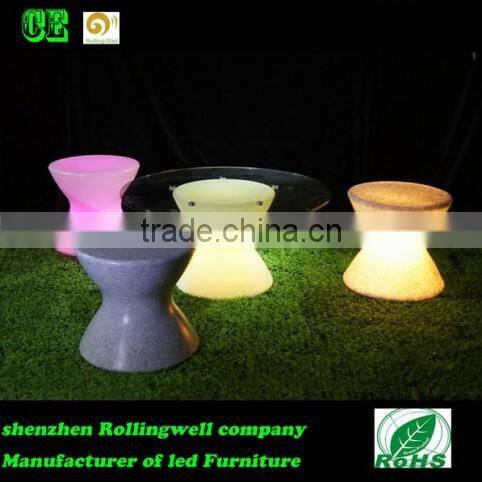 waterproof led stool/ plastic led chair/led bar stools furniture