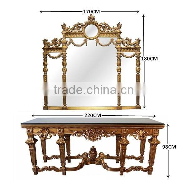 Hot Sales Hand-made Hallway Console Table And Framed Mirror