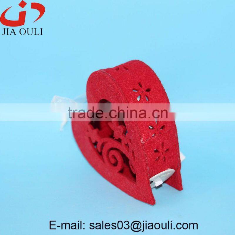 New design Valentines with LED non-woven hanging heart day decoration heart