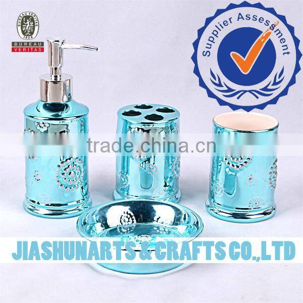 Ceramic bathroom designs Luxury Plating Ceramic Bathroom Accessories