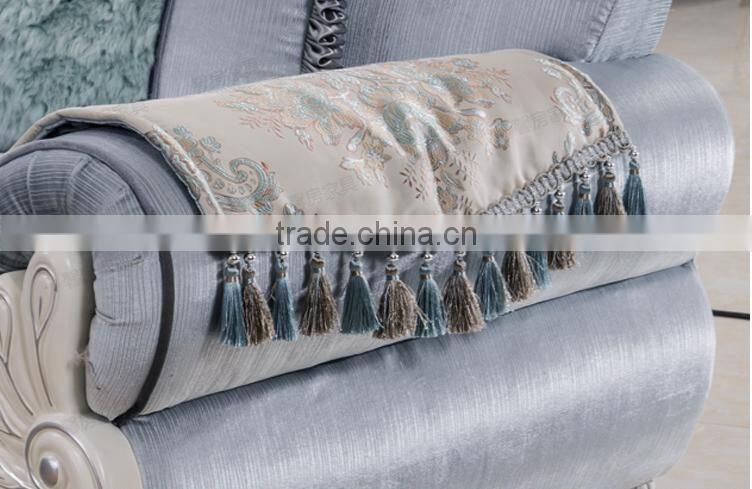 M511-1 French New Arrival Latest Design Luxurious Silk Fabric Sofa Set
