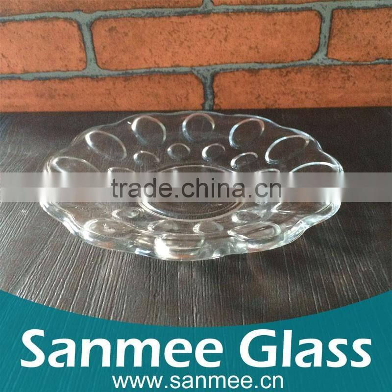 Bubble Pattern Cheap Mini Decorative Glass Plates