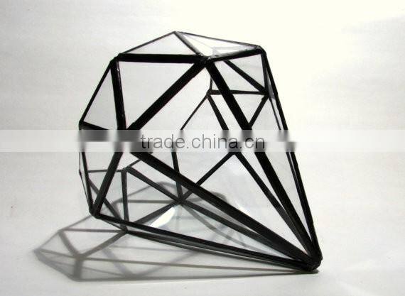 Wedding Ring Box Decorate Glass Diamond Terrarium