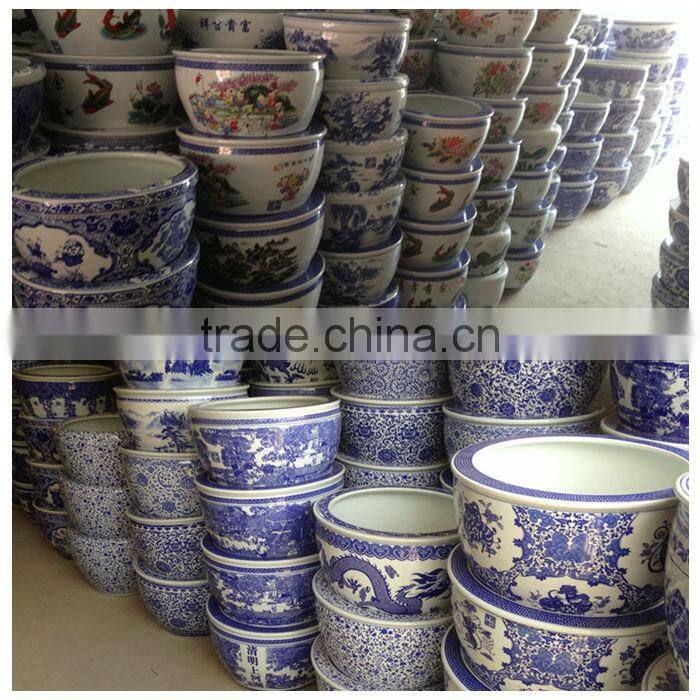 New year gift excellent quality handpainted ceramics chinese flowerpots for garden decoration