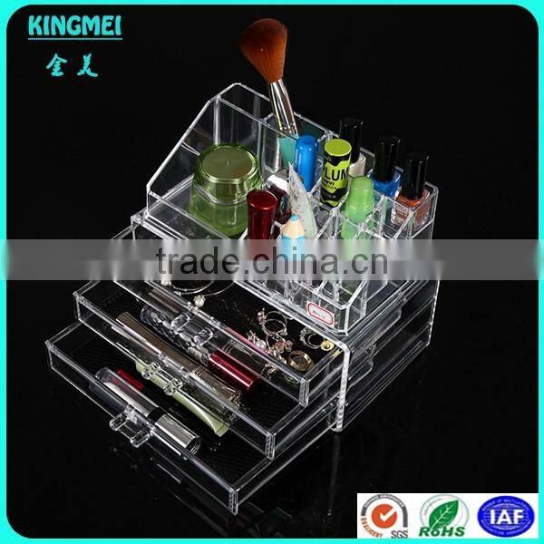 Acrylic Clear Makeup Organiser Cosmetic Storage 4 Drawers Jewellery Box