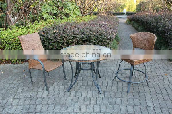 Aluminum 40"Round dining table with umbrella hole