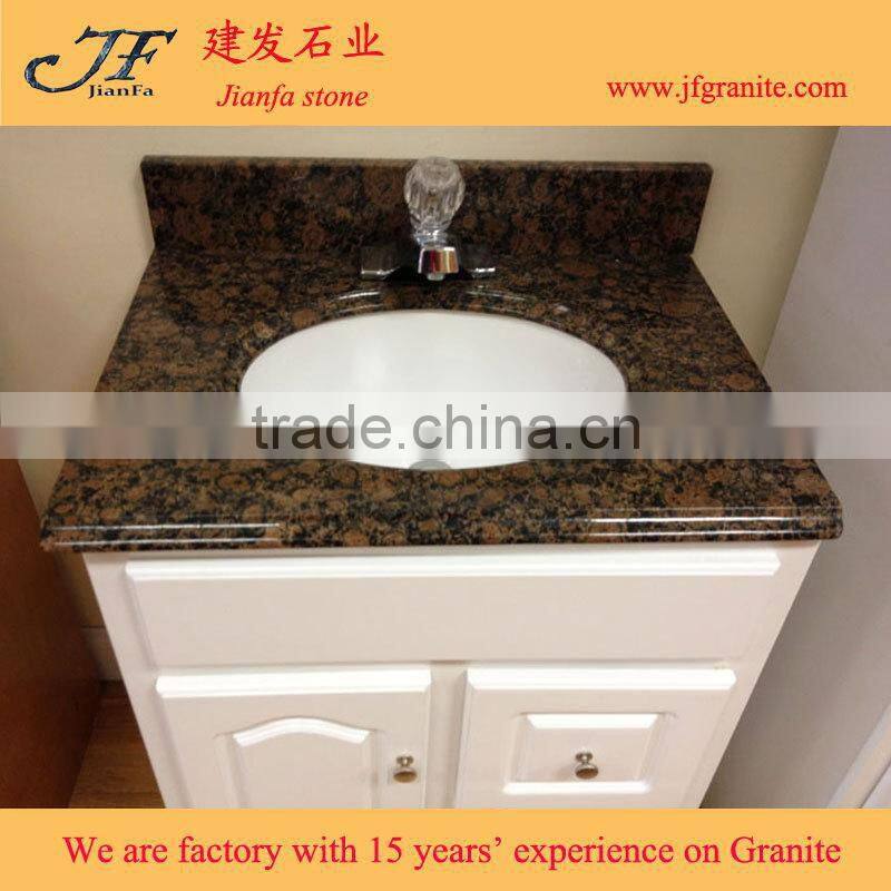 High polished baltic brown vanity top bathroom sink and vanity top with low price