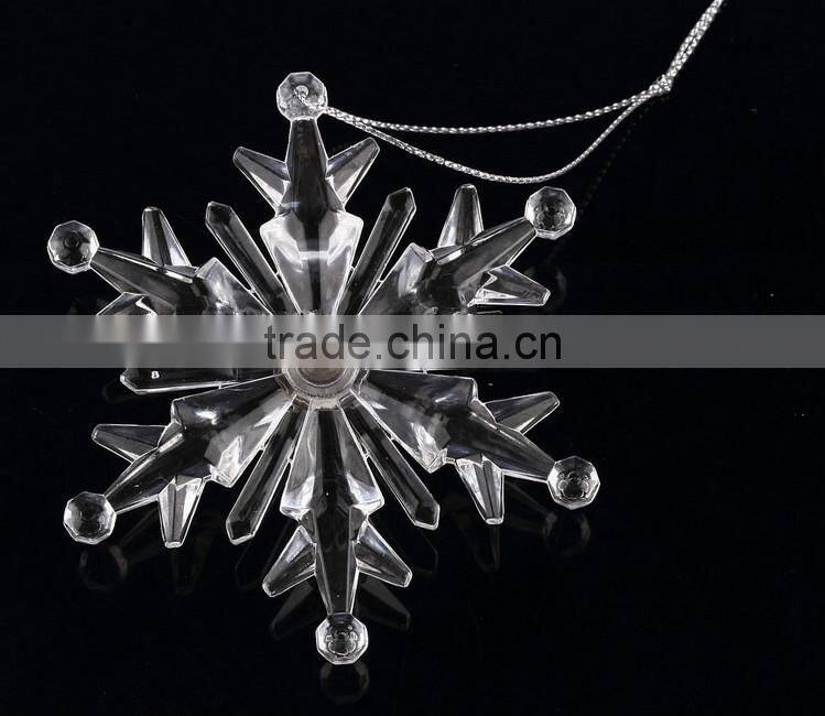 Acrylic crystal snowflake pendant with snowflake ornament