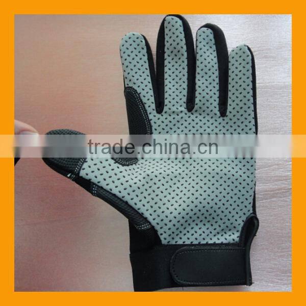 Best Price Anti Slip Palm Dotted Promotional Mechanic Safety Work Gloves Leather Working Gloves For Hand Protection