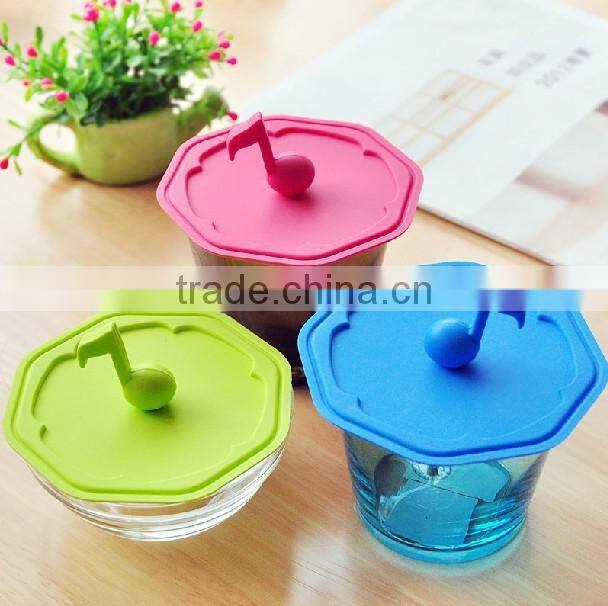 Creative Music operator Silicone Watertight Cup Mug Lid Cover