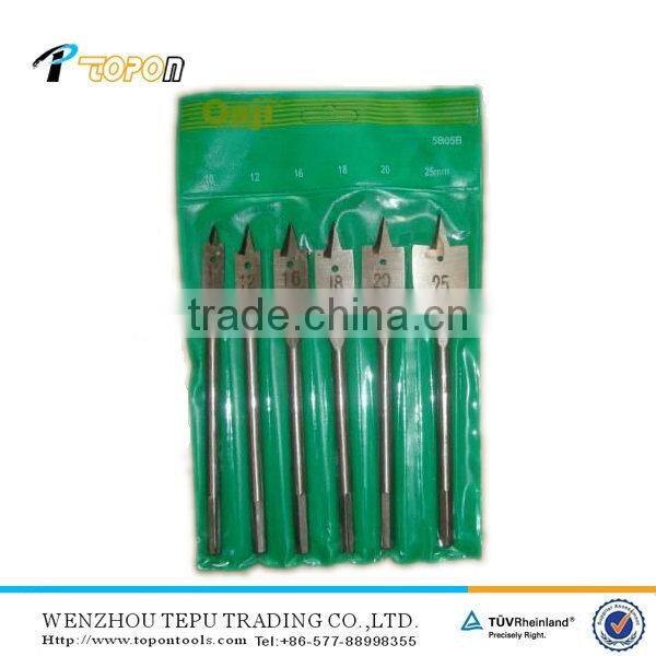 6PCS WOOD FLAT BIT SET