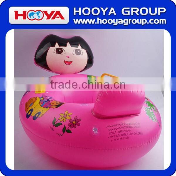 TY86818 Lovely thick popular girl design inflatable boat swimming ring